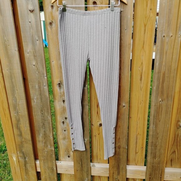 BEARPAW GREY Leggings/Base Layer Women's Size Large Ankle Detail - Picture 5 of 7